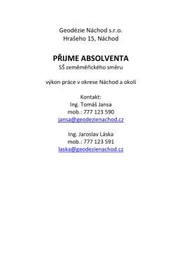 PŘIJME ABSOLVENTA