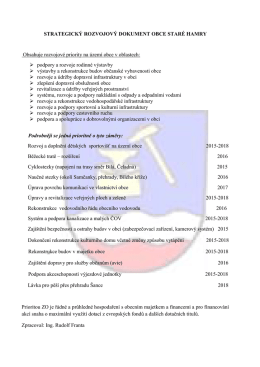 STRATEGICK&Yacute; ROZVOJOV&Yacute; DOKUMENT OBCE STAR&Eacute; HAMRY