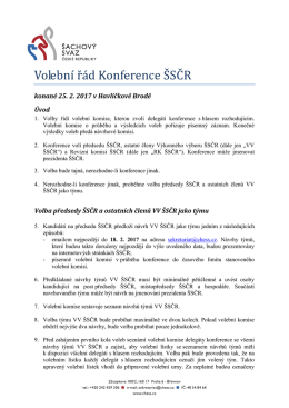 Volebn&iacute; ř&aacute;d Konference &Scaron;SČR