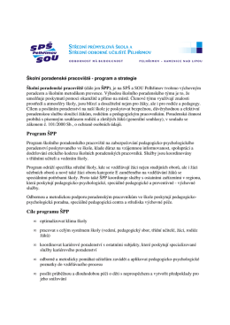 Strategie &Scaron;PP - SP&Scaron; a SOU Pelhřimov
