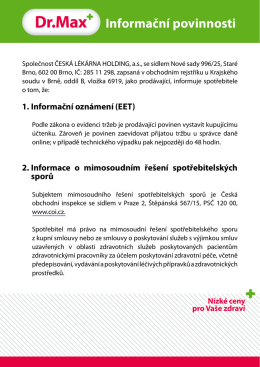 Informačn&iacute; povinnosti