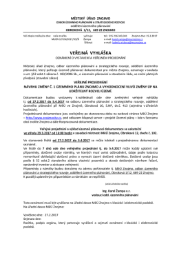 veřejná vyhláška