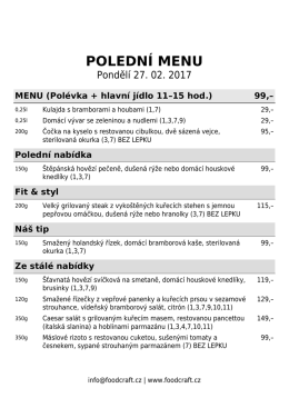 polední menu - Foodcraft