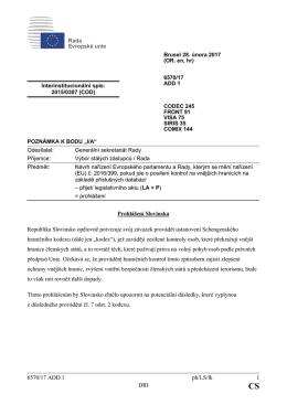 6570/17 ADD 1 ph/LS/lk 1 DRI Prohlášení Slovinska Republika