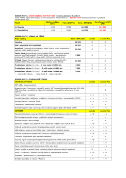 NISSAN NOTE / AKČNÍ NABÍDKA NOVÝCH VOZŮ (Ceník je platný