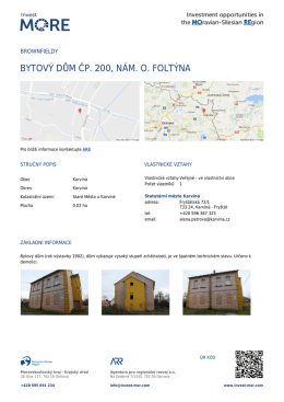 bytový dům čp. 200, nám. o. foltýna