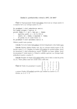 Zadán´ı 2. poc´ıtacového cvicen´ı z 2NU, LS