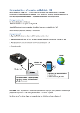 Oprava stabilizace připojení na pokladnách s EET