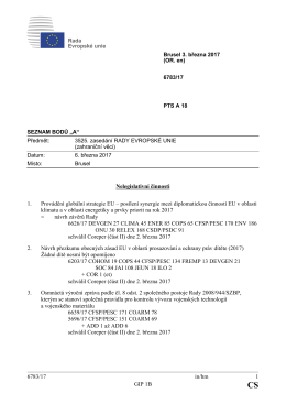 6783/17 in/hm 1 GIP 1B Nelegislativní činnosti 1. Provádění globální