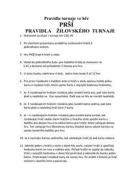 Pravidla turnaje