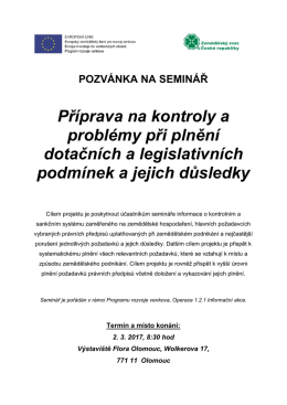 Příprava na kontroly a problémy při plnění dotačních a