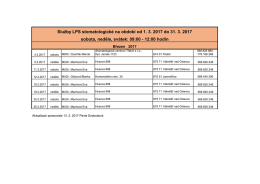 Služby LPS stomatologické na období od 1. 3. 2017 do 31. 3. 2017