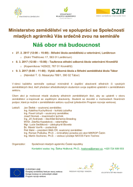 Náš obor má budoucnost - Společnost mladých agrárníků