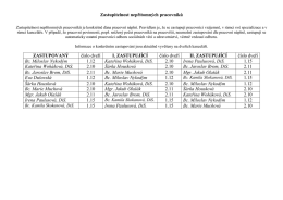Zastupitelnost nepřítomných pracovníků ZASTUPOVANÝ číslo dveří