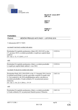 6057/17 COR 1 mp/lk 1 DG F 2B V dokumentu 6057/17 INIT: na