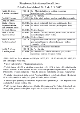 zde - Farnost Horn&iacute; Lhota