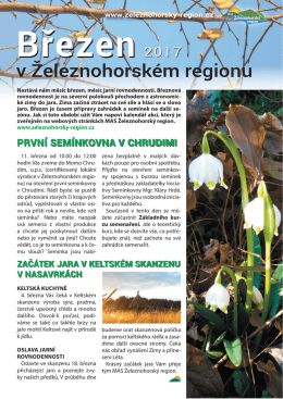 BŘEZEN v Železnohorském regionu