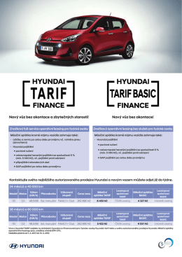 Hyundai i10 Family+ Club 1,0i (benzín), 66 k, 5MAN Již od 5 422 Kč vč