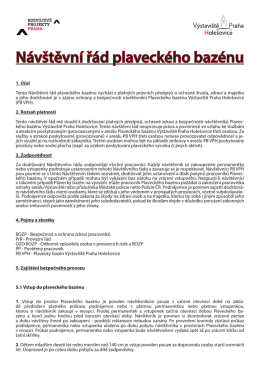 Návštěvní řád - Výstaviště Praha