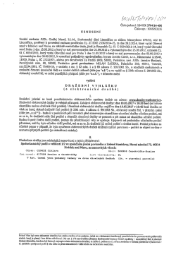 Dražební vyhláška