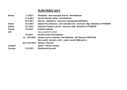PLÁN PRÁCE 2017