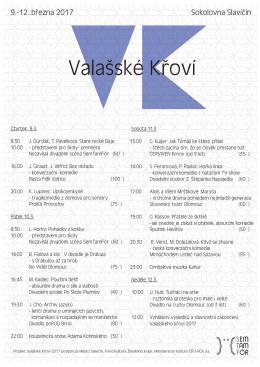 9.-12. března 2017 Sokolovna Slavič&iacute;n