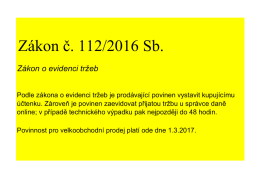 Z&aacute;kon č. 112/2016 Sb. - Cas