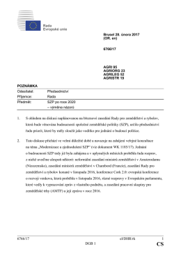 6766/17 el/DHR/rk 1 DGB 1 1. S ohledem na diskusi naplánovanou