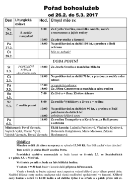 Týden od 27.2. do 6.3.2017