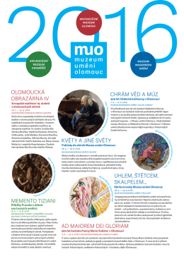 V&yacute;stavn&iacute; pl&aacute;n 2016 - Muzeum uměn&iacute; Olomouc