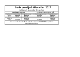 Tělocvičny a podium - TJ. SOKOL Praha Krč