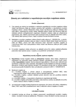 Zásady pro nakládání s nepotřebným movitým