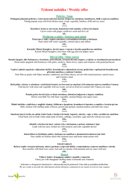 Týdenní nabídka / Weekly offer