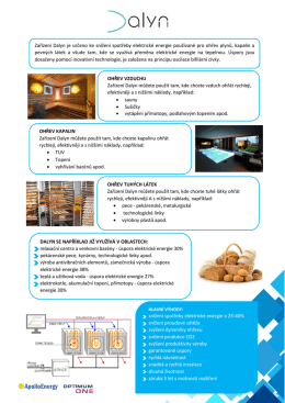 Zař&iacute;zen&iacute; Dalyn je určeno ke sn&iacute;žen&iacute; spotřeby elektrick&eacute; energie