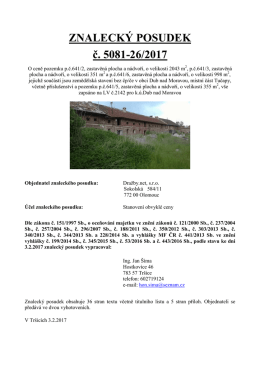 ZNALECKÝ POSUDEK č. 5081-26/2017 - E
