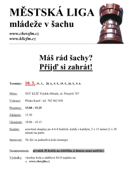12. kolo Městsk&eacute; ligy ml&aacute;deže se odehraje v p&aacute;tek 10. března.