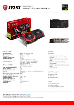 GeForce GTX 1060 GAMING X 3G