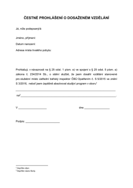 4_Čestné prohlášení o dosaženém vzdělání