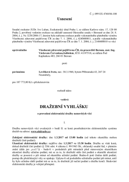 Dražebn&iacute; vyhl&aacute;&scaron;ka - ke stažen&iacute;