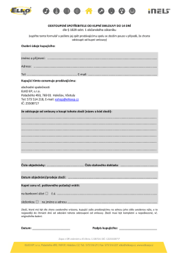 Odstoupen&iacute; - ELKO EP eshop