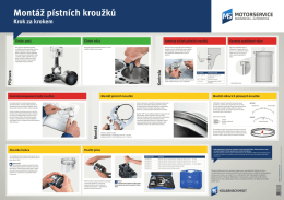 Kontrola opotřebení válce Montáž pístních kroužků Krok za krokem