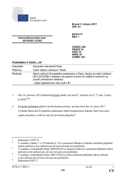 6570/1/17 REV 1 mv/rk 1 DRI 1. Dne 16. prosince 2015 předložila