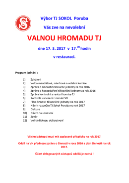 Více zde - TJ Sokol Poruba