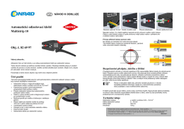 Automatické odizolovací kleště Multistrip 10 Obj. č. 82 69 97