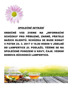 společn&eacute; setk&aacute;n&iacute; - Domov důchodců Lampertice