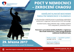 poct v nemocnici – zkrocení chaosu