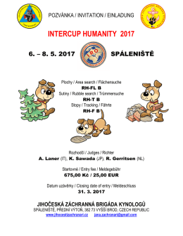 intercup humanity 2017 - Jihočesk&aacute; z&aacute;chrann&aacute; brig&aacute;da kynologů