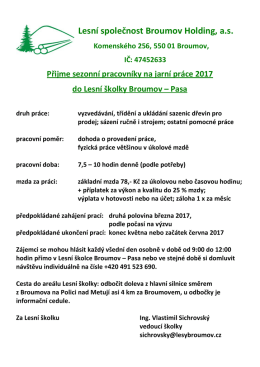Lesn&iacute; společnost Broumov Holding, a.s.
