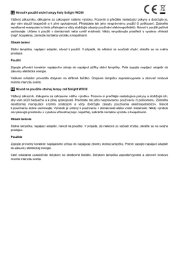 CZ N&aacute;vod k použit&iacute; stoln&iacute; lampy řady Solight - SOLIGHT E-shop