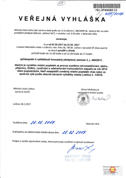Veřejná vyhláška, Oznámení o zpřístupnění